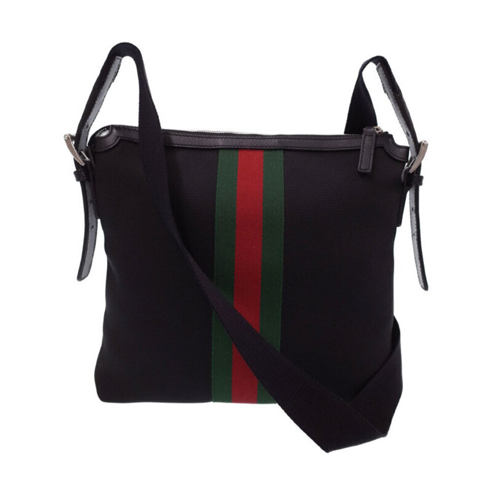 Gucci Web Shoulder Band Black Bag Bag Messenger
